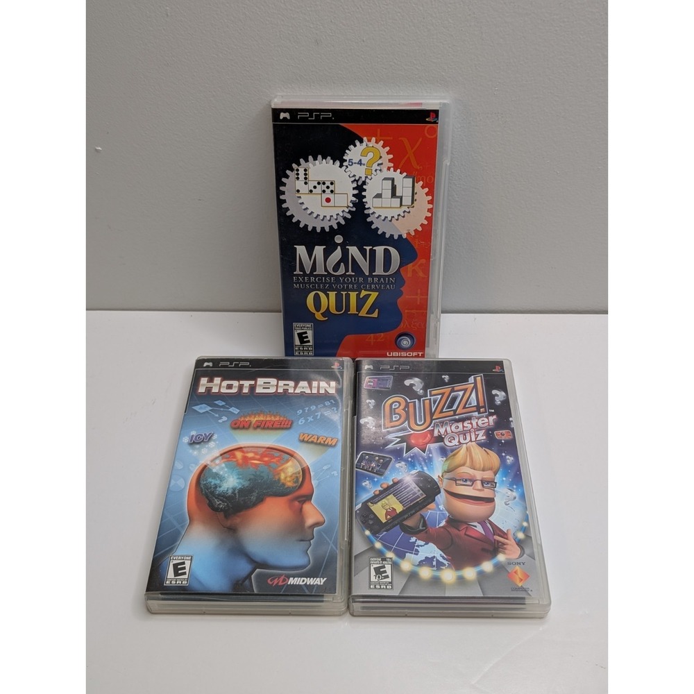 Sony PSP Brain Training & Quiz Game Lot - Hot Brain Mind Quiz Buzz!